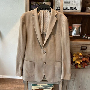 Lauren Ralph Lauren black label men’s blazer beige flannel coat size 44R